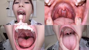 Riri Momoka - Showing inside cute girl's mouth, chewing gummy candys, sucking fingers, licking and sucking human doll, and chewing dried sardines mout-102 - 1080p