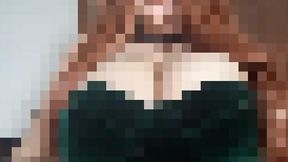 Pixel Emerald Corset Tease – My Heavy Tits Almost Spilling Out… But You Get NOTHING