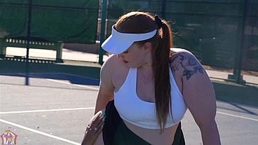 Gibby The Tennis Player Smashes Slim thick chick Red Head Pawg