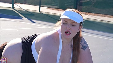 Gibby The Tennis Player Smashes Slim thick chick Red Head Pawg