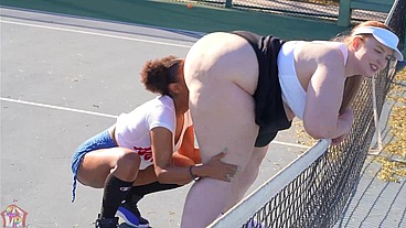 Gibby The Tennis Player Smashes Slim thick chick Red Head Pawg