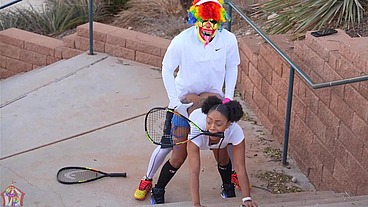 Gibby The Tennis Player Smashes Slim thick chick Red Head Pawg