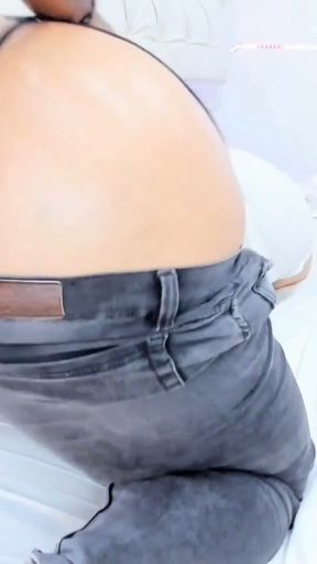I love that you fuck my ass well with jeans until I got pregnant it's so hot   Clip 1