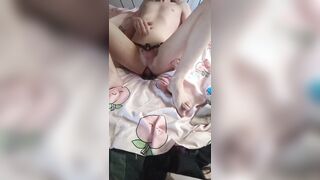 Encaged femboy mega-slut smash their arse with XXL faux-cock shrieking until they ejaculation.
