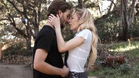 ”Blonde step sister Aiden Ashley happy to have a juicy big cock stepbro”