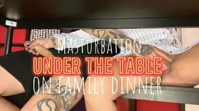 Secret masturbation under the table