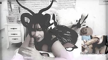 Horror nerd Porn Elf Vampire cosplay is coming to suck your cock and drink all your load with a boy girl sex and blowjob at the end