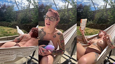 Stepmom Lola caught naked outside fucks dildo to keep secret