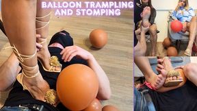 Lytta and Mia Luxx - Balloon Trampling and Stomping - FOOT WORSHIP - FOOT DOMINATION - FEMALE DOMINATION - HIGH HEELS - FEMDOM - TRAMPLING - STOMP - CBT - copy