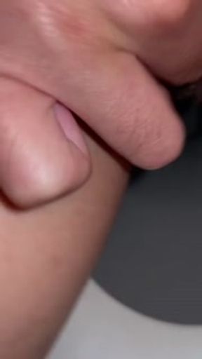 Close up of my pussy while I masturbate and pee