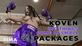 Koven Boxing Gloves Domination: Raven Fit Babe Punishes Sub