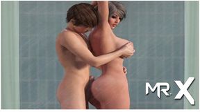 Lust Epidemic: mature handjob in the shower #31
