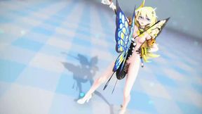 Blonde-haired Rozaliya Olenyeva's explicit 3D dance seduces in 'Honkai Impact' insect-inspired hentai sex scenes.