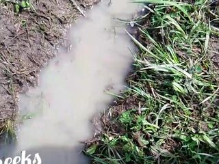 Exposed feet in mud