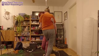 PREVIEW: Self bondage to pole: Master, come play with me