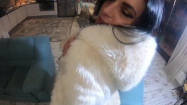 MilfyCalla- Face fuck while wearing white fur coat and ugg boots 208