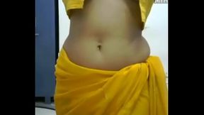 Sexy Indian girl dancing topless erotic moves and boobs show in saree {myhotporn.com}
