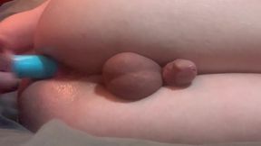 Femboy Twink Fucks Cum Out of Himself