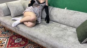Persian woman in new clothes teasingly talks about sex
