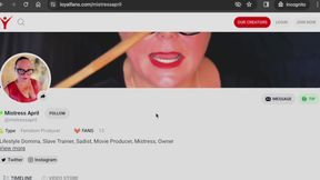 Dominatrix Mistress April - Mistress April's Whore House