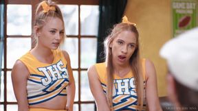Modern-day Sins - Slutty Cheerleaders Khloe Kapri &amp; Kyler Quinn Butt Fucked by Pervy College Coach!