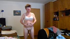 Crossdresser Andreas Pissing and Jerking off