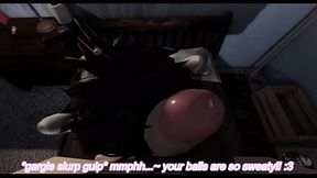 A romantic shoot with a cow femboy in Roblox