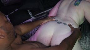 goth slut takes bbc and gets creampied!