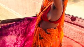 Hot Indian Village aunty Fucked Outdoor By His man Hot dehati Hindi sex Video