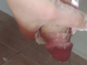 Shower cumshot