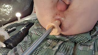 Anal fuck with toys and machine mashine toyed