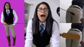 Riding Girl eRica gets spanked over her jodhpurs!!