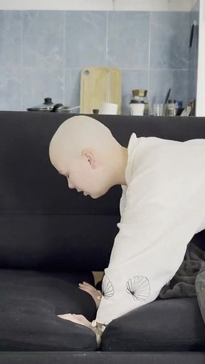 Bald Head Girl Is Pounded by Long-haired Boy