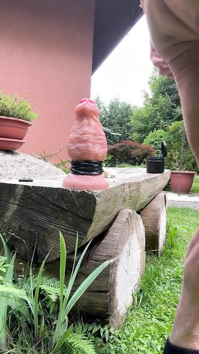 Plug in ass outdoors