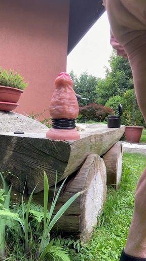 Plug in ass outdoors