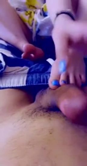 Amy Kitty Gives Snapchat FootJob With Perfect Feet