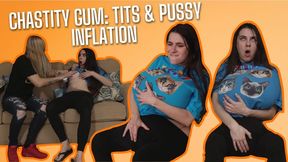 4K Ziva Fey - Chastity Gum: Tits and Pussy Inflation