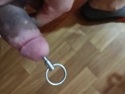 a lot of sperm after probing the urethra with a 10 mm toy