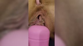 Stepsister gets gangbanged by two toys, DP, and POV pussy&#x270C; pounding to climax&#x1F680;