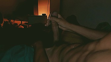 CAN'T STOP ORGASM - intense moaning cumshot from horny daddy masturbating