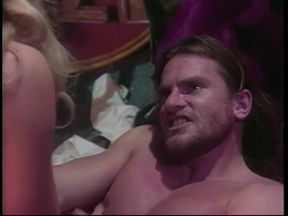 Beautiful blonde haired girl gets drilled in the costume room