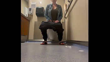 PUBLIC BATHROOM: Taking my big titties out on a long ferry trip. I&rsquo_ll tell you all about it at https://www.sextpanther.com/LuluWilde