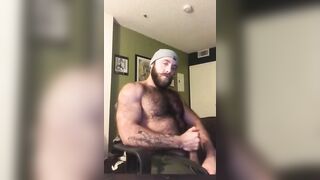 Hairy Lumberjack Shows Off his Cock ( No Cum )