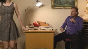 Pretty girl sucks huge cock and gets fucked