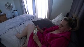 Big Butt PAWG Gets Horny Watching Lesbian Porn so She Rides Cock on her Teddy