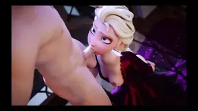 Elsa gets mouth full of Cream down her throat