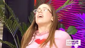Busty Hoe Jackie Hoff Plays With Her Bush While Getting Her Ass Fucked