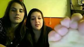 Webcam girls are ready to give you footjob