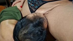 Blonde Building Manager takes a big cock