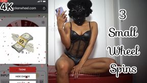 3 Small Drain Wheel Spins - Findom Games 4K